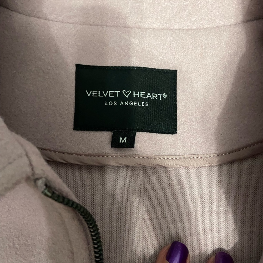 VELVET HEARTS Womens Lavender Oversized Peacoat Soft minimalist Boho Lagenlook M - Picture 5 of 16